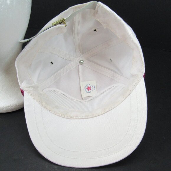 First Macon Bank & Trust Graphic Logo Men White Wide Brim Adj Strap Back Cap Hat - Picture 8 of 9
